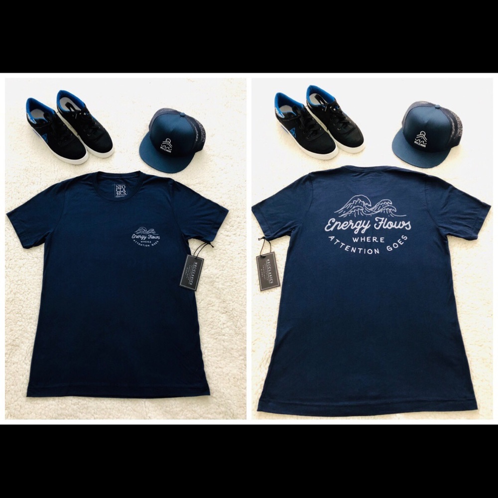 Men’s “Energy flows where attention goes” t-shirt - Picture 3 of 3